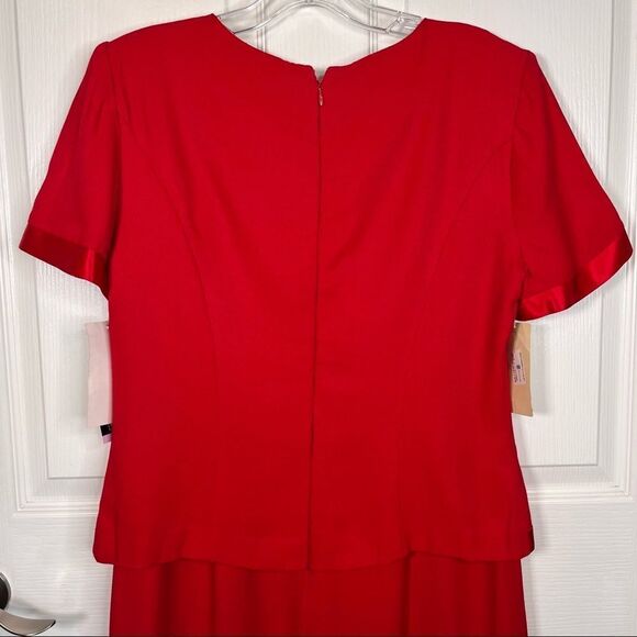 Jessica Howard Red Maxi Dress Sz 12 Vintage Nordstrom NWT - Picture 10 of 15